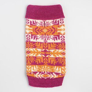 NWT size SMALL dog NEW sweater WORLD MARKET knit pet pink orange fair isle warm